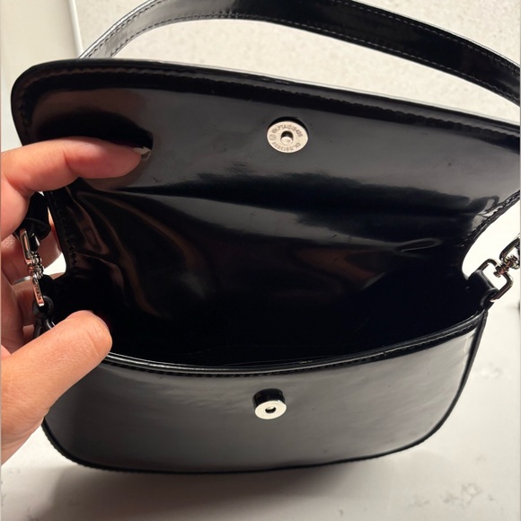 Prada small cleo brushed leather shoulder bag with flap (black) - Picture 7 of 10